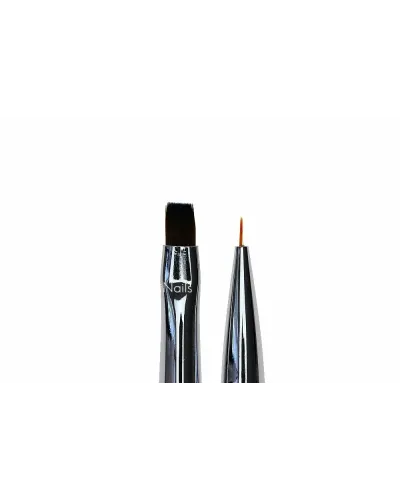 Dwustronny Pędzel iNails Flat #4 / Liner #5 – Profesjonalna precyzja i styl!