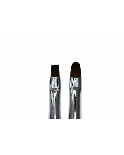 Dwustronny Pędzel iNails Flat #4 / Oval #6 – Perfekcja i Precyzja w Stylizacji Paznokci!