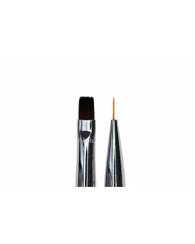Dwustronny Pędzel iNails Flat #6 / Liner #7 – Profesjonalizm i precyzja na najwyższym poziomie!