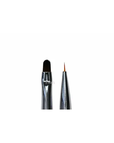 Dwustronny Pędzel iNails: Oval #4 i Liner #5 – Perfekcja w Zdobieniu Paznokci