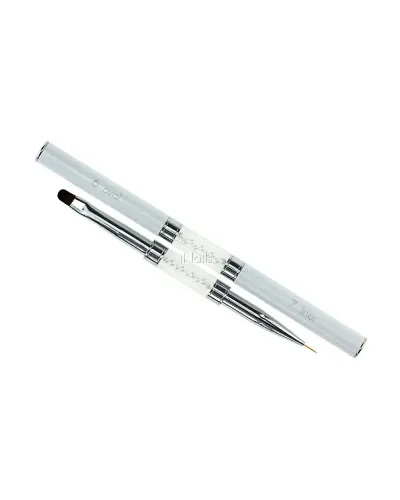 Dwustronny Pędzel iNails Oval #6 / Liner #7 – Precyzja i Profesjonalizm w Stylizacji Paznokci!