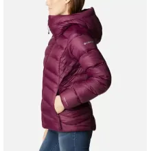 Damska kurtka puchowa Columbia S Autumn Park Down Hooded Jacket bordowa z syntetycznym puchem Omni-Heat™ 