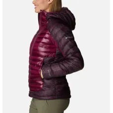 Damska kurtka puchowa ocieplana Columbia S Labyrinth Loop Omni-Heat Infinity leopard bordowa 