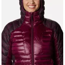 Damska kurtka puchowa ocieplana Columbia S Labyrinth Loop Omni-Heat Infinity leopard bordowa 