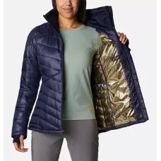 Damska kurtka puchowa ocieplana Columbia Joy Peak Omni-Heat Infinity insulated granatowa S
