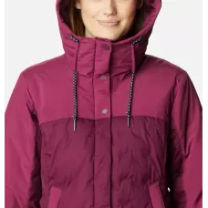 Damska Kurtka Puchowa Columbia Mountain Croo™ II Mid Down XS – Bordowa, Ciepła i Wodoodporna