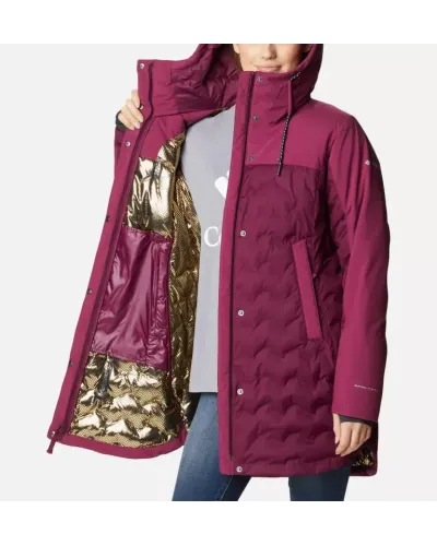 Kurtka Puchowa Columbia Mountain Croo™ II Mid Down XS – Wodoodporna i Komfortowa, Bordowa Kolorystyka