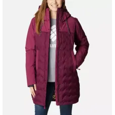 Damska Kurtka Puchowa Columbia Mountain Croo™ II Mid Down XS – Bordowa, Ciepła i Wodoodporna