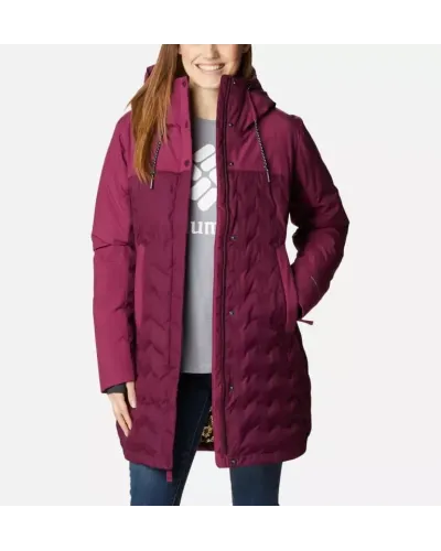 Kurtka Puchowa Columbia Mountain Croo™ II Mid Down XS – Wodoodporna i Komfortowa, Bordowa Kolorystyka