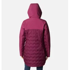 Damska Kurtka Puchowa Columbia Mountain Croo™ II Mid Down XS – Bordowa, Ciepła i Wodoodporna