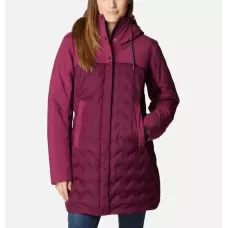 Damska Kurtka Puchowa Columbia Mountain Croo™ II Mid Down XS – Bordowa, Ciepła i Wodoodporna