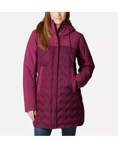Kurtka Puchowa Columbia Mountain Croo™ II Mid Down XS – Wodoodporna i Komfortowa, Bordowa Kolorystyka