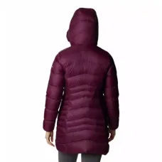 Damska Kurtka Puchowa Columbia Autumn Park™ Down Mid Jacket XS – Bordowa, Wodoodporna, Ocieplana z Kapturem