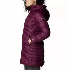 Damska Kurtka Puchowa Columbia Autumn Park™ Down Mid Jacket XS – Bordowa, Wodoodporna, Ocieplana z Kapturem