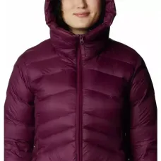 Damska Kurtka Puchowa Columbia Autumn Park™ Down Mid Jacket XS – Bordowa, Wodoodporna, Ocieplana z Kapturem