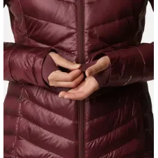 Damska kurtka puchowa ocieplana Columbia XS Joy Peak Omni-Heat Infinity insulated bordowa 