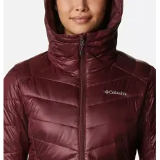 Damska kurtka puchowa ocieplana Columbia XS Joy Peak Omni-Heat Infinity insulated bordowa 