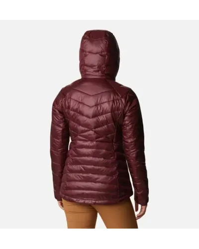 Damska kurtka puchowa ocieplana Columbia Joy Peak Omni-Heat Infinity bordowa XS