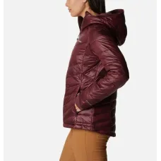 Damska kurtka puchowa ocieplana Columbia XS Joy Peak Omni-Heat Infinity insulated bordowa 
