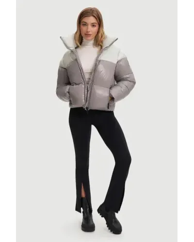 Noize Lotte Cropped – damska kurtka puchowa z wysokim kołnierzem, rozmiar S