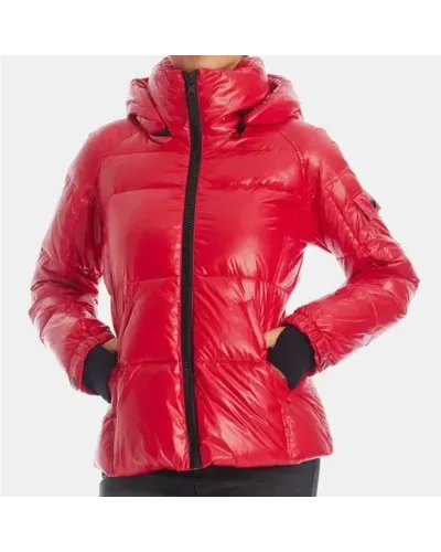 Damska kurtka puchowa S13 New York Quilted Down-Fill Puffer – Czerwona, Rozmiar S