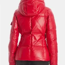 Damska kurtka puchowa S13 New York Quilted Down-Fill Puffer – Czerwona S