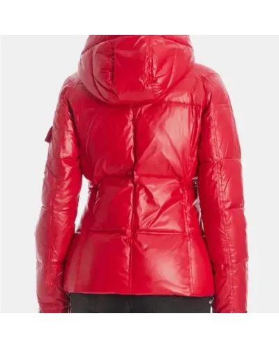 Damska kurtka puchowa S13 New York Quilted Down-Fill Puffer – Czerwona, Rozmiar S
