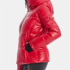 Damska kurtka puchowa S13 New York Quilted Down-Fill Puffer – Czerwona S
