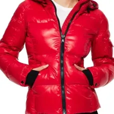 Damska kurtka puchowa S13 New York Quilted Down-Fill Puffer – Czerwona S