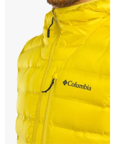 Męska kurtka Columbia Pebble Peak Down Hooded Jacket L – Żółta, puchowa, wodoodporna i ciepła