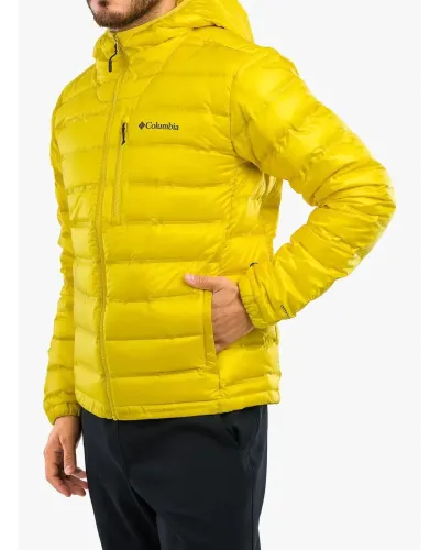Męska kurtka Columbia Pebble Peak Down Hooded Jacket L – Żółta, puchowa, wodoodporna i ciepła