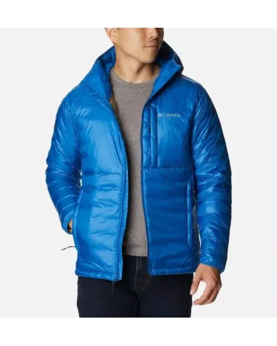 Kurtka męska Columbia Infiniti Summit Double Wall Down Jacket M – Niebieska / Błękitna – puchowa, wodoodporna kurtka z technologią Omni-Heat™ Infinity