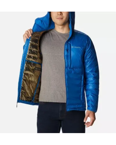 Kurtka męska Columbia Infiniti Summit Double Wall Down Jacket M – Niebieska / Błękitna – puchowa, wodoodporna kurtka z technologią Omni-Heat™ Infinity