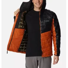Kurtka męska Columbia Platinum Peak Hooded Jacket – pomarańczowo-czarna, rozmiar S
