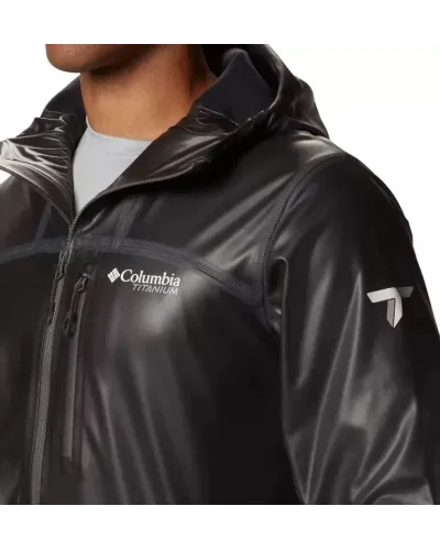 Columbia OutDry™ Ex Stretch Hooded Jacket M – męska kurtka przeciwdeszczowa czarna