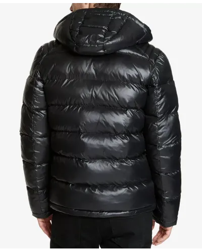 Czarna kurtka zimowa męska Guess S – styl, komfort i ochrona na zimę