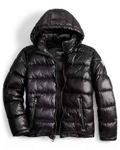 Czarna kurtka zimowa męska Guess S – styl, komfort i ochrona na zimę